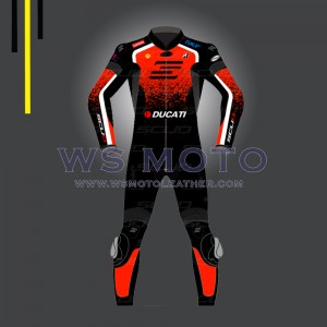 Ducati 2 piece Leather Suit For Motorcycle  Riding